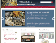 Tablet Screenshot of gilbertcoins.com